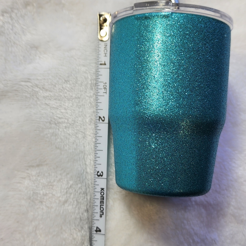 Mini Stainless Steel Insulated Tumble Teal Glittery NEW - Picture 5 of 9